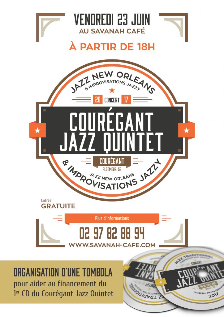 Affiche du concert du Courégant Jazz Quintet