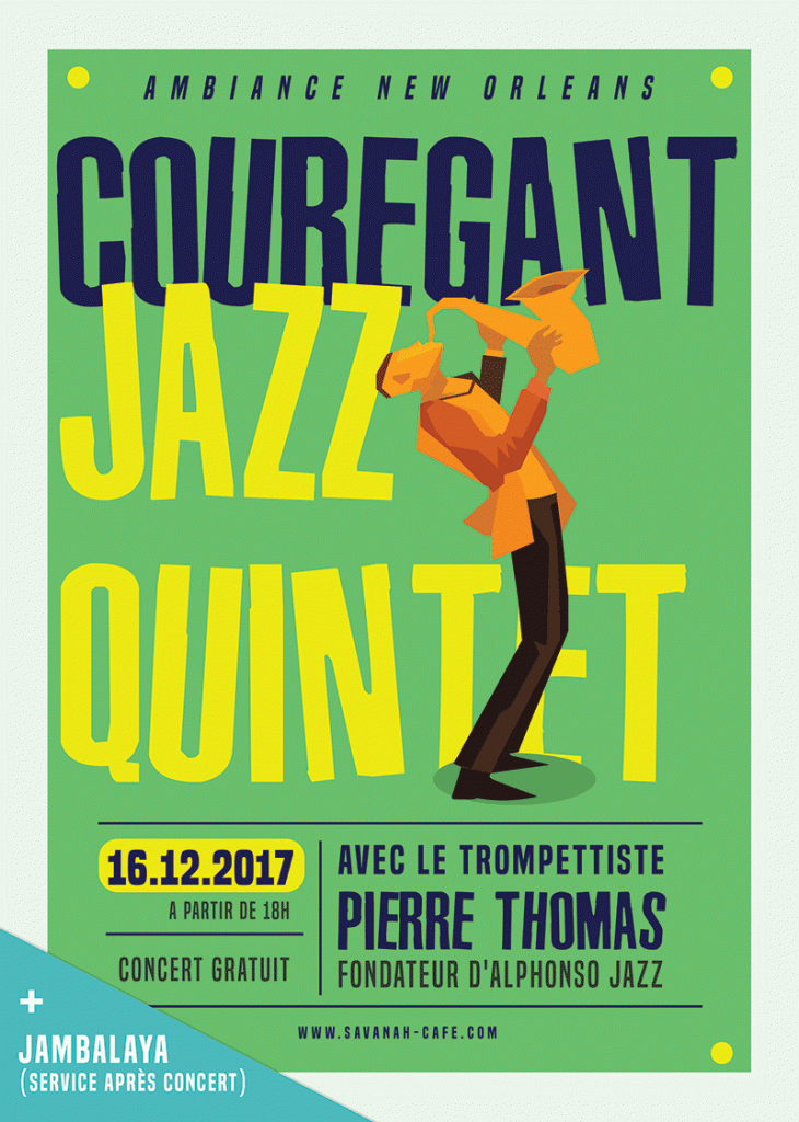 concert couregant jazz quintet avec Pierre Thomas