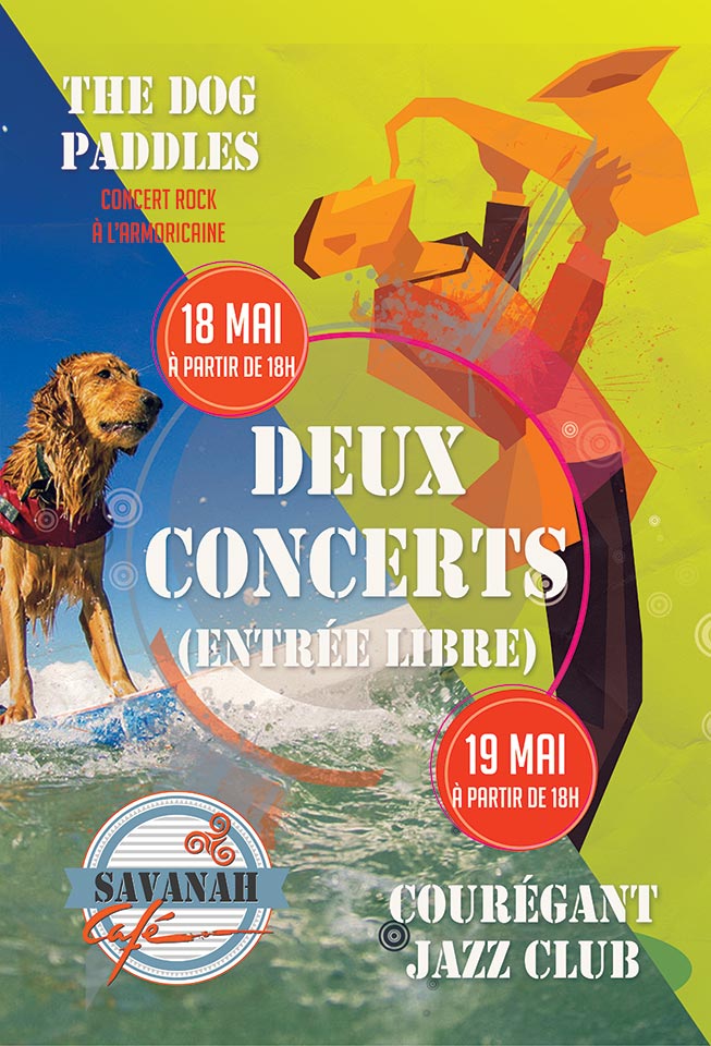 concert dog paddles et couregant jazz club