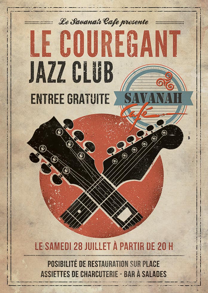 Affiche Concert Courégant Jazz Club au Savanah Café